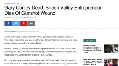 DEPT OF ENERGY GREEN MURDER CONLEY DEATH KILLING THE WHISTLE-BLOWERS
Keywords: Big tech mobsters,Dark money payola, Rare Earth Mines, New America Foundation Corruption, Obama, Obama Campaign Finance, Obama FEC violations, Palo Alto Mafia, Paypal Mafia, Pelosi Corruption, Political bribes, Political Insider,  Eric Schmidt Sex Penthou