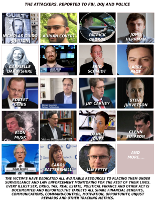 THE-ATTACKERS.resized
Keywords: Big tech mobsters,Dark money payola, Rare Earth Mines, New America Foundation Corruption, Obama, Obama Campaign Finance, Obama FEC violations, Palo Alto Mafia, Paypal Mafia, Pelosi Corruption, Political bribes, Political Insider,  Eric Schmidt Sex Penthou