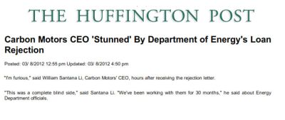 CARBON MOTORS STUNNED
Keywords: Big tech mobsters,Dark money payola, Rare Earth Mines, New America Foundation Corruption, Obama, Obama Campaign Finance, Obama FEC violations, Palo Alto Mafia, Paypal Mafia, Pelosi Corruption, Political bribes, Political Insider,  Eric Schmidt Sex Penthou
