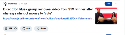 ELON MUSK BRIBES VOTERS 987
Keywords: DIRTY SENATORS AND DARK MONEY BRIBES, Big tech mobsters,Dark money payola, Rare Earth Mines, New America Foundation Corruption, Obama, Obama Campaign Finance, Obama FEC violations, Palo Alto Mafia, Paypal Mafia, Pelosi Corruption, Political bribes, Politi