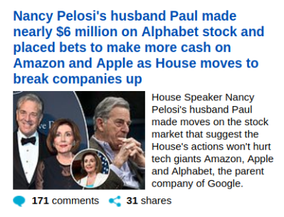 SICK PELOSI SCAMS
Keywords: DIRTY SENATORS AND DARK MONEY BRIBES, Big tech mobsters,Dark money payola, Rare Earth Mines, New America Foundation Corruption, Obama, Obama Campaign Finance, Obama FEC violations, Palo Alto Mafia, Paypal Mafia, Pelosi Corruption, Political bribes, Politi