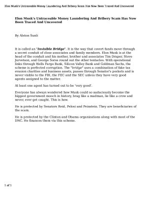 Untraceable-Money-Laundering-And-Bribery-Scam-Has-Now-Been-Traced-And-Uncovered-pdf
Keywords: DIRTY SENATORS AND DARK MONEY BRIBES, Big tech mobsters,Dark money payola, Rare Earth Mines, New America Foundation Corruption, Obama, Obama Campaign Finance, Obama FEC violations, Palo Alto Mafia, Paypal Mafia, Pelosi Corruption, Political bribes, Politi